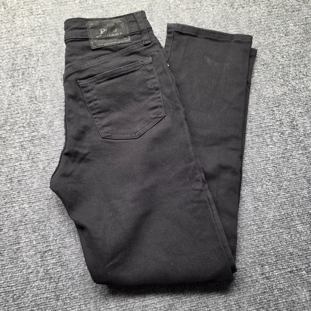 Polo Ralph Lauren Boys Size 14 Black Jeans The Hampton Straight Stretch Denim